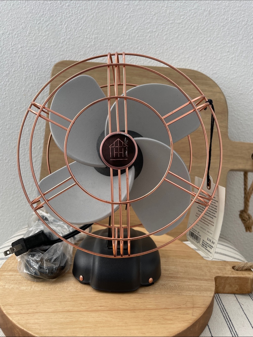 SALE! NWT Hearth & Hand by Magnolia Copper Wire Table Fan